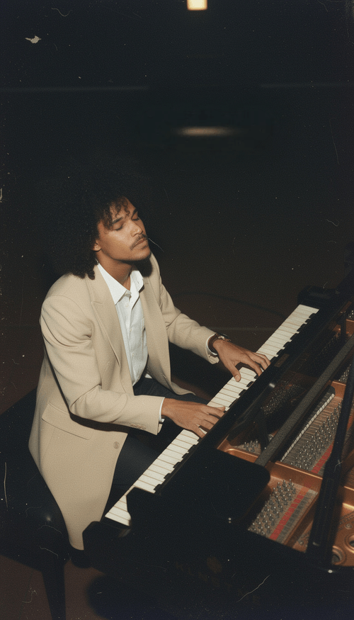 Gabriel at a grand piano